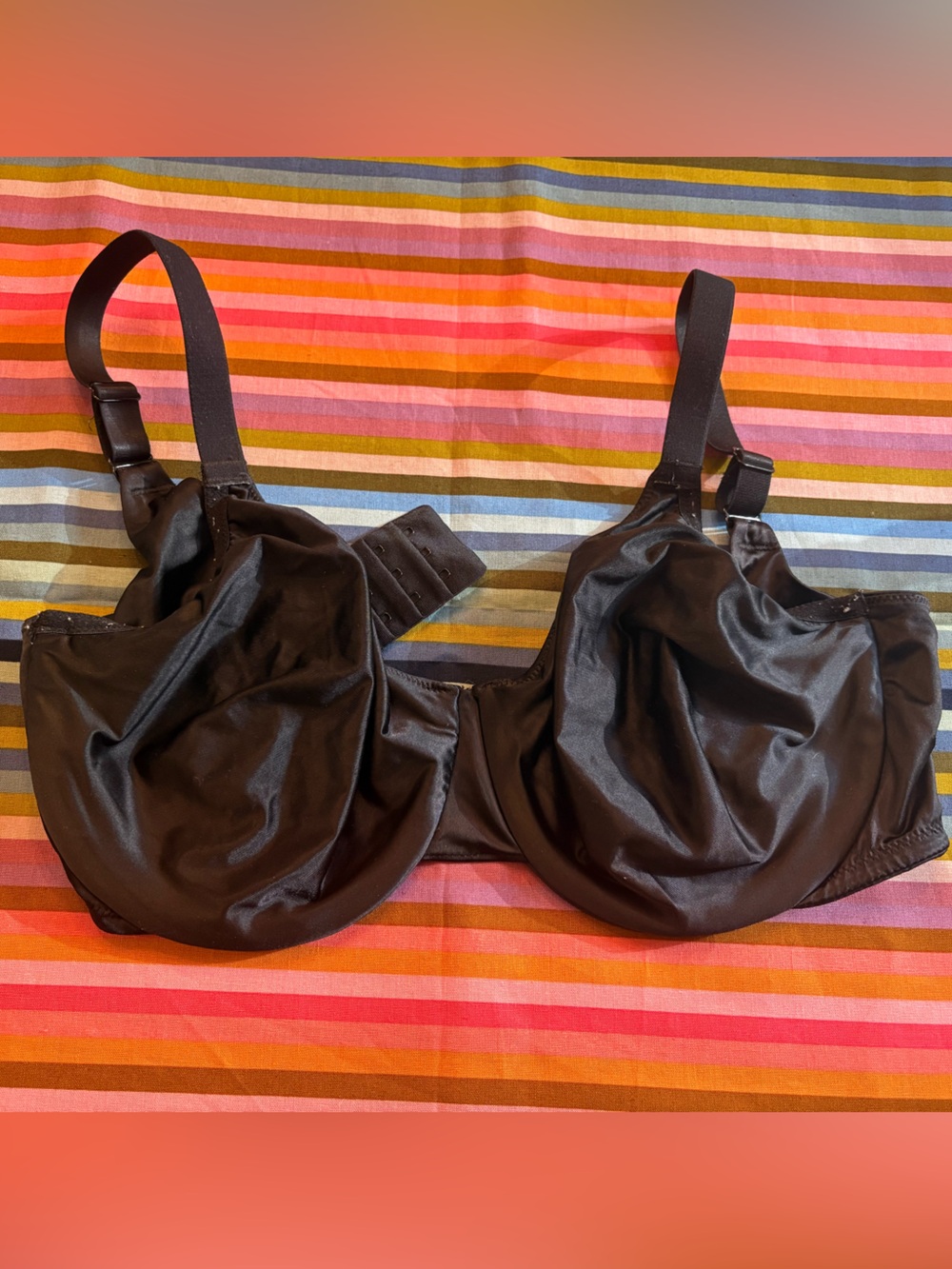 Wacoal Black Satin Full Coverage Underwire Bra